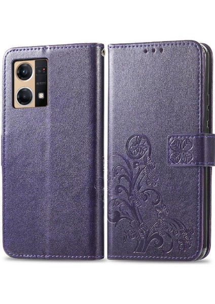 Oppo Case 7 4g Için Kılıf Kapak Çevirin Kılıf Dört Yapraklı Yonca Zarif (Yurt Dışından)
