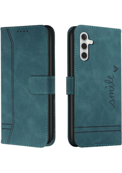 Samsung Galaxy S24 Artı Manyetik Kapatma Pu Deri Flip Telefon Kılıfı (Yurt Dışından)