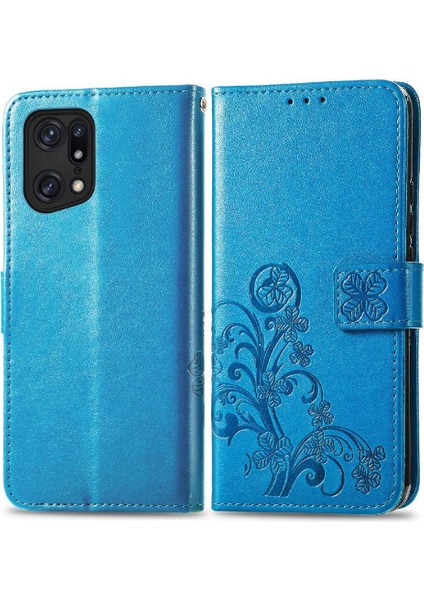 Oppo Bulmak Için Kılıf X5 Pro Deri Kılıf Kısa Kayış Kapak Kapak Dört Yaprak (Yurt Dışından)