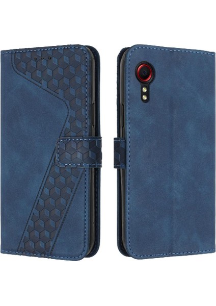 Samsung Galaxy Xcover 5 Kickstand Manyetik Kart Yuvaları Kapak Için Telefon Kılıfı (Yurt Dışından)