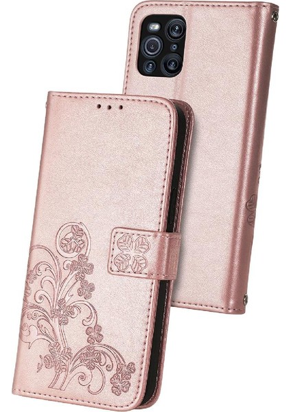 Oppo Bulmak Için Kılıf X3 Pro Dört Yapraklı Yonca Flip Kapak Kısa Kayış Iş (Yurt Dışından) indirimleri