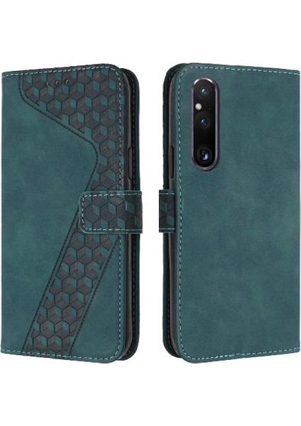 Sony Xperia 1 V Flip Folio Cüzdan Kart Yuvaları Için Telefon Kılıfı Kapak Manyetik (Yurt Dışından)