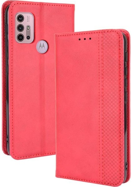 Motorola Moto G30/G10 Manyetik Kapatma Cüzdan Pu Deri Kılıf (Yurt Dışından)