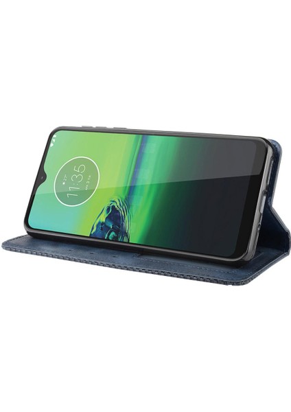 Motorola Moto G8 Oynamak Için Kılıf Manyetik Kapatma Cüzdan Pu Deri (Yurt Dışından) modelleri