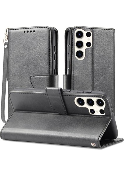 Samsung Galaxy S24 Ultra Deri Folio Flip Case Kart Ekleme Için Kılıf (Yurt Dışından)