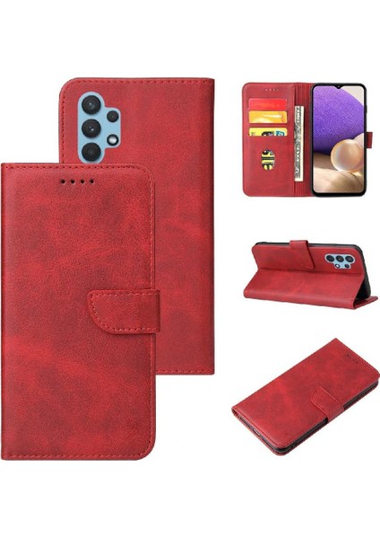 Samsung Galaxy A32 5g Kart Ekleme Deri Folio Flip Case ile (Yurt Dışından)