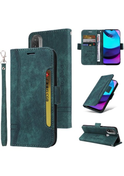 Motorola Moto E20/E30/E40 Kart Yuvaları Için Kılıf Cüzdan Kapak Kapak Tpu (Yurt Dışından)