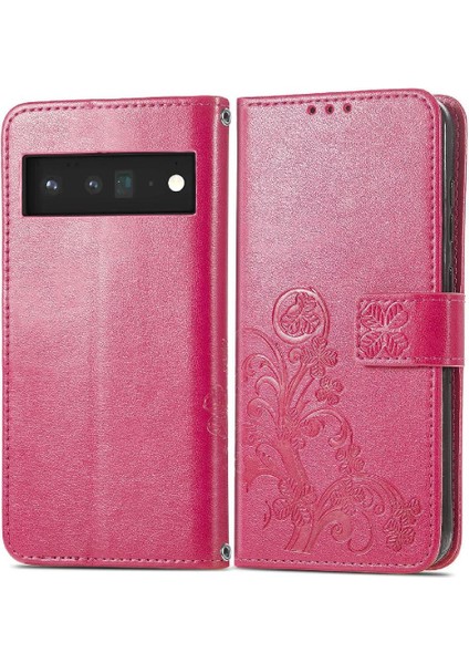 Google Piksel 6 Flip Kapak Dört Yapraklı Yonca Zarif Iş Için Kılıf (Yurt Dışından)