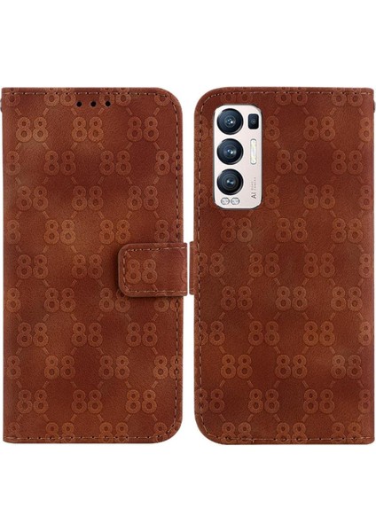 Oppo Phone 5 Pro Artı Cüzdan Kapak Için Telefon Kılıfı Çift 8 Kabartmalı Pu Kart (Yurt Dışından)