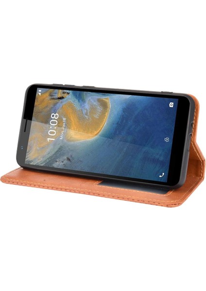 Zte Blade Magnetic Manyetik Kapatma Pu Deri Cüzdan Kılıf (Yurt Dışından)