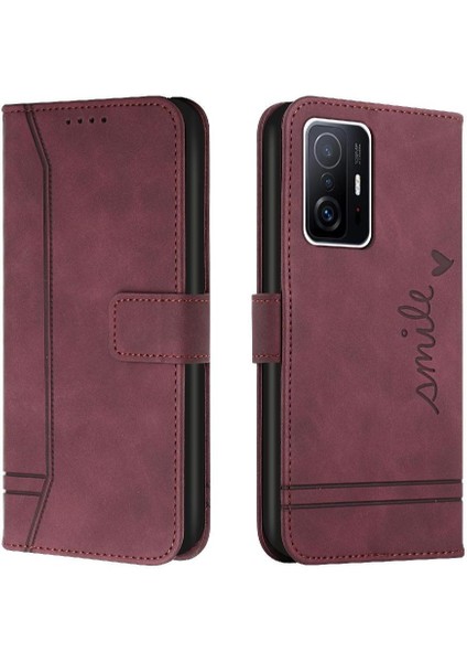 Telefon Kılıfı Için Xiaomi 11T/11T Pro Flip Folio Cüzdan Pu Deri Manyetik (Yurt Dışından)