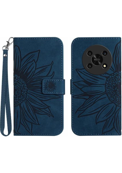 Onur Magic4 Lite 5g Için Kılıf Kısa Kayış Flip Cüzdan Telefon Kılıfı Lüks Pu (Yurt Dışından)