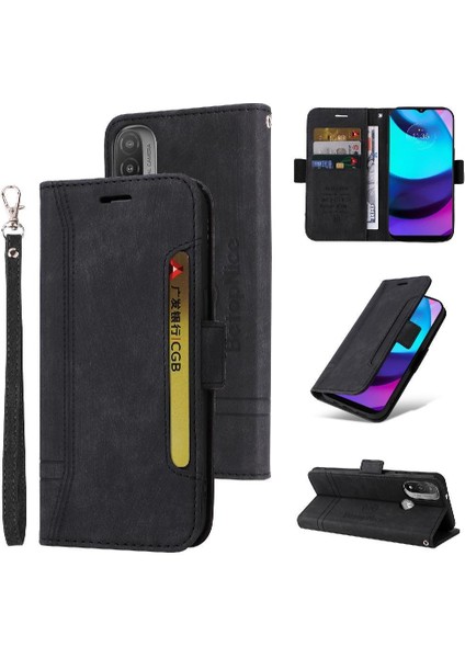 Motorola Moto E20/E30/E40 Kart Yuvaları Için Kılıf Cüzdan Kapak Kapak Tpu (Yurt Dışından)