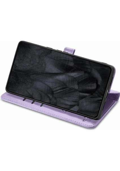 Google Piksel 8 Pro Flip Kapak Karikatür Hayvanlar Için Kılıf Kısa Kayış Vaka (Yurt Dışından) modelleri