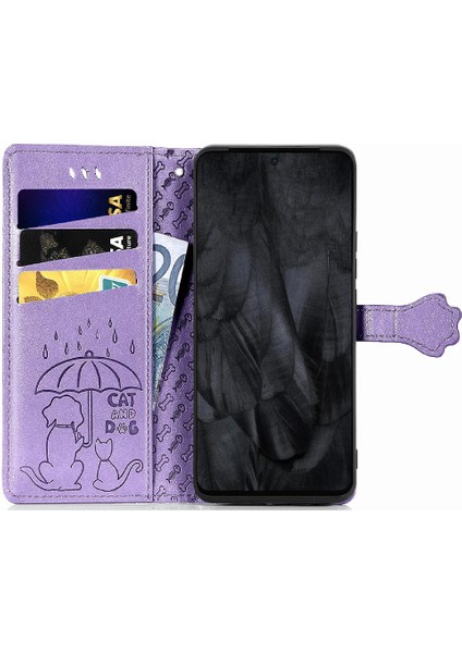 Google Piksel 8 Pro Flip Kapak Karikatür Hayvanlar Için Kılıf Kısa Kayış Vaka (Yurt Dışından) fırsatları