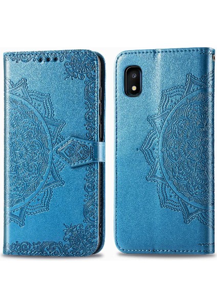 Samsung A10E Için Kılıf Deri Kılıf Kapak Çevirin Zarif Desen Darbeye (Yurt Dışından)