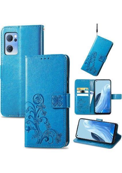 Oppo Case 7 5g Için Zarif Iş Çevirme Kapağı Dört Yapraklı Yonca (Yurt Dışından)