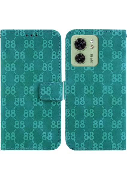 Motorola Kenar 40 Kickstand Pu Deri Cüzdan Kapak Kartı 8 Için Telefon Kılıfı (Yurt Dışından)