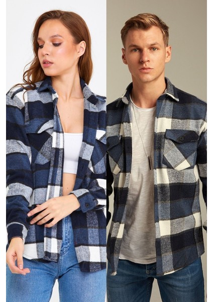 Erkek Slim Fit Uzun Kollu Çift Cepli Ekoseli Oduncu Gömlek fiyatları