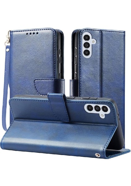 Kart Tutucu Kickstand Manyetik Karbon ile Samsung Galaxy A34 5g Için Kılıf (Yurt Dışından)