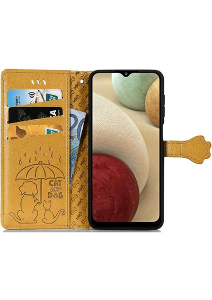Samsung Galaxy A12 Için Kılıf Kısa Kayış Kapak Kapak Karikatür Hayvanlar Kılıf (Yurt Dışından) modelleri
