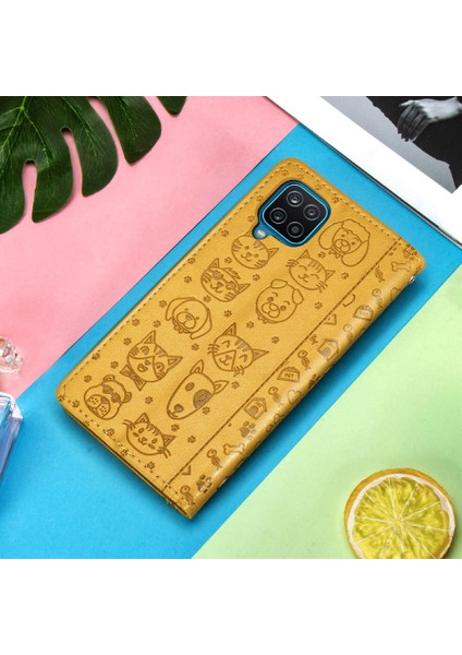Samsung Galaxy A12 Için Kılıf Kısa Kayış Kapak Kapak Karikatür Hayvanlar Kılıf (Yurt Dışından) fırsatları