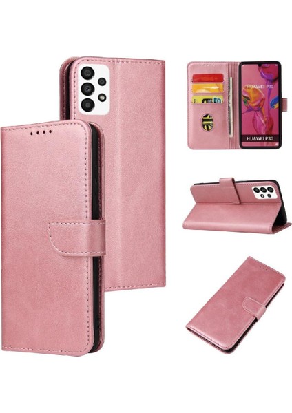 Samsung Galaxy A73 5g Deri Folio Flip Case Manyetik Karbon (Yurt Dışından)