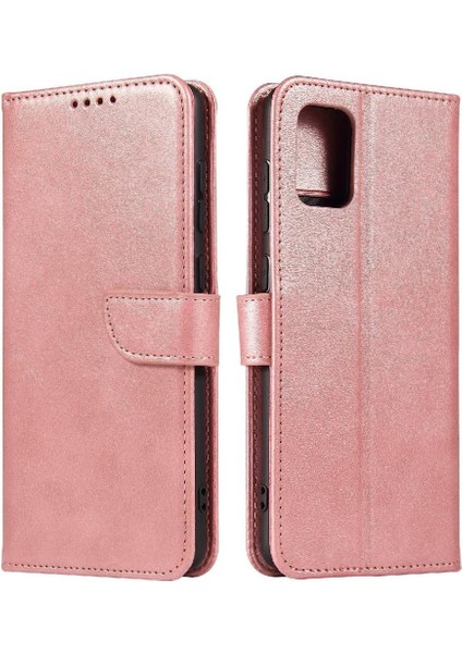 Samsung Galaxy A71 4g Manyetik Karbon Fiber Deri Folio Flip Case (Yurt Dışından)