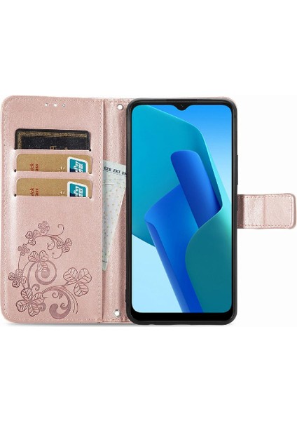 Oppo A16K Zarif Iş Flip Kapak Için Kılıf Kısa Kayış Dört Yaprak (Yurt Dışından) fırsatları