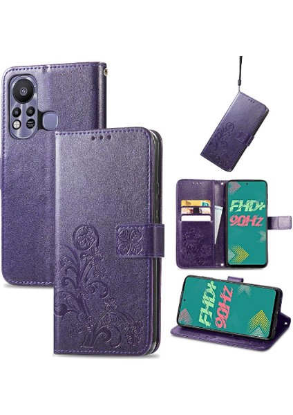 Infinix Sıcak 11S Flip Kapak Dört Yapraklı Yonca Zarif Iş Için Kılıf (Yurt Dışından) modelleri