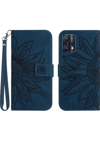 Kart Yuvaları ile Realme 9 4g Için Kılıf Tutucu Flip Cüzdan Telefon Kılıfı Lüks (Yurt Dışından)