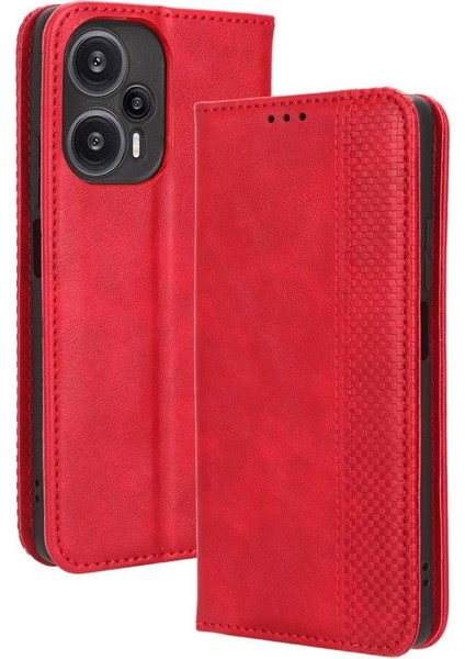 Xiaomi Poco F5 5g Cüzdan Manyetik Kapatma Pu Deri Kılıf (Yurt Dışından)