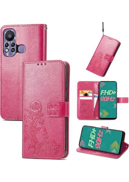 Infinix Sıcak 11S Flip Kapak Dört Yapraklı Yonca Zarif Iş Için Kılıf (Yurt Dışından) modelleri