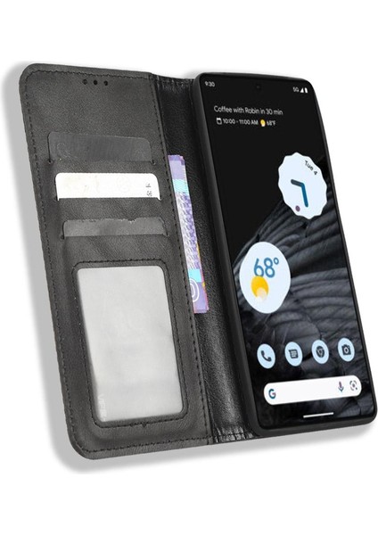 Google Piksel 7 Pro 5g Pu Deri Cüzdan Manyetik Kapatma Için Kılıf (Yurt Dışından)