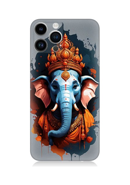 Apple iPhone 14 Pro Uyumlu Ganesha Ganeşa Desenli Silikon Kılıf