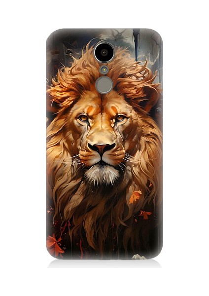 Lg K10 2017 Uyumlu Yorgun Savaşçı Aslan Desenli Silikon Kılıf