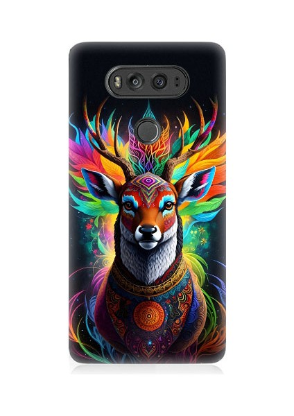 Lg V20 Uyumlu Mistik Ala Geyik Desenli Silikon Kılıf