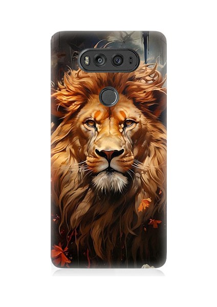 Lg V20 Uyumlu Yorgun Savaşçı Aslan Desenli Silikon Kılıf