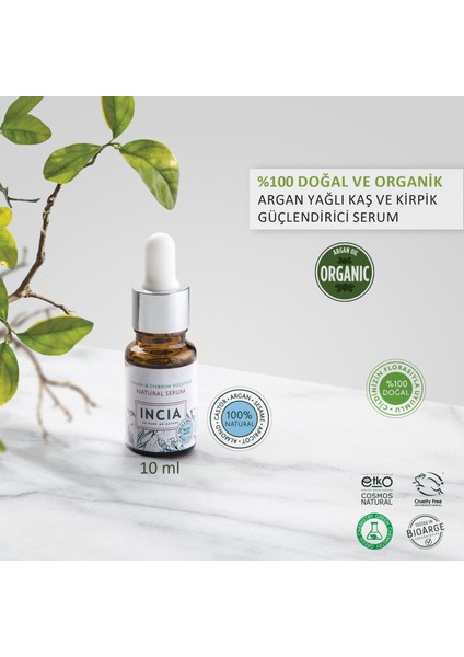 %100 Doğal Kaş Ve Kirpik Güçlendirici Serum Bitkisel Yoğunlaştırıcı Yoğun Bakım Yağı Vegan 10 ml X2 Adet