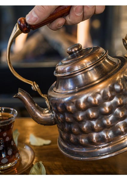 Bakır Demlik Kabartmalı Maraş Model Okstili Renk indirimleri
