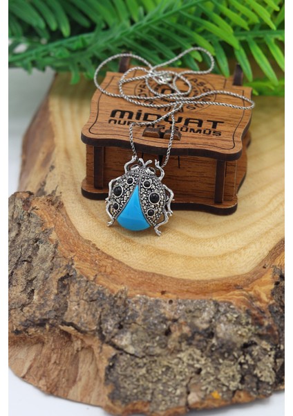 Firuze ve Markazit Taşlı Gümüş Bayan Kolye ve Broş 201022882 fiyatları