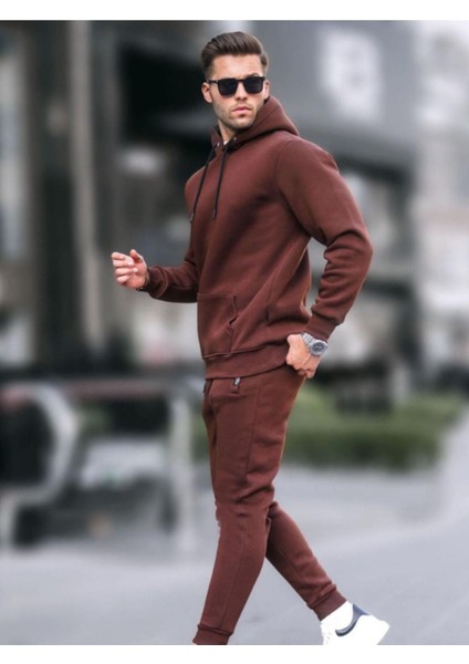 Erkek Oversize 3 Iplik Içi Pamuklu Eşofman Takımı