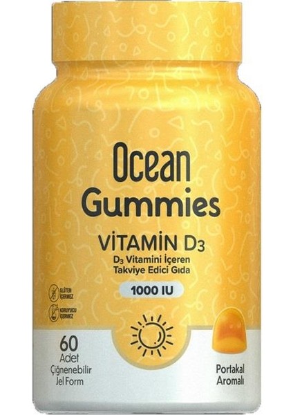 Ocean Gummies Vitamin D3 60 Çiğneme Form