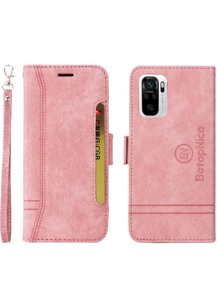 Xiaomi Redmi Not 10S Için Kılıf Cüzdan Kapak Çevirin Kart Yuvaları Tpu Deri (Yurt Dışından)