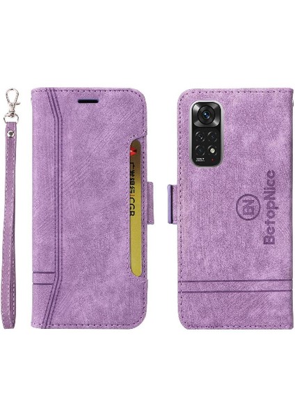 Xiaomi Redmi Not 11 Için Kılıf 4g Kart Yuvaları Cüzdan Kapak Çevirin Tpu Deri (Yurt Dışından)