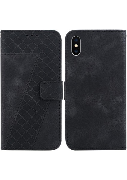 Iphone Xs Max Flip Folio Kapak Için Telefon Kılıfı Pu Deri Kart Yuvası Cüzdan (Yurt Dışından)