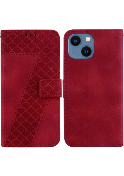 Telefon Kılıfı Için iphone 14 Flip Folio Kapak Cüzdan Kart Yuvası Fonksiyonu Pu (Yurt Dışından)