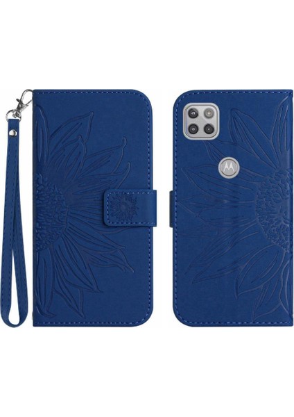 Motorola Moto G9 Güç Kısa Kayış Flip Cüzdan Telefon Kılıfı Lüks (Yurt Dışından)