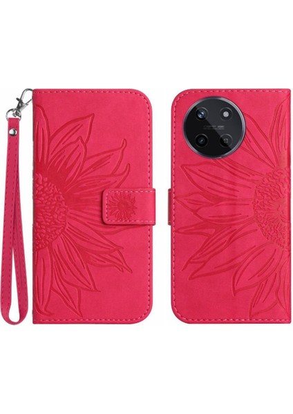 Realme 11 4g Flip Cüzdan Telefon Kılıfı Için Kılıf Kart Yuvaları ile Kısa Kayış (Yurt Dışından)