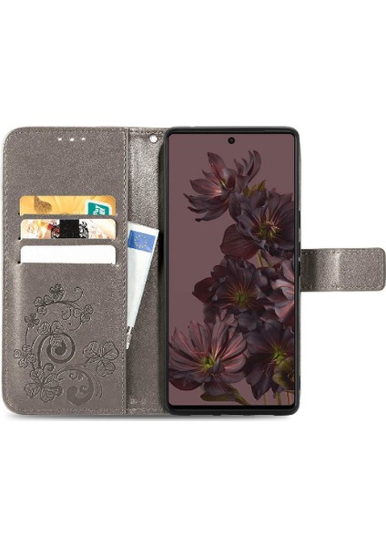 Google Piksel 7 Pro Dört Yapraklı Yonca Flip Kapak Kılıf Için Kılıf Kısa (Yurt Dışından)